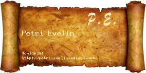 Petri Evelin névjegykártya