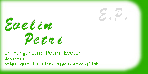 evelin petri business card